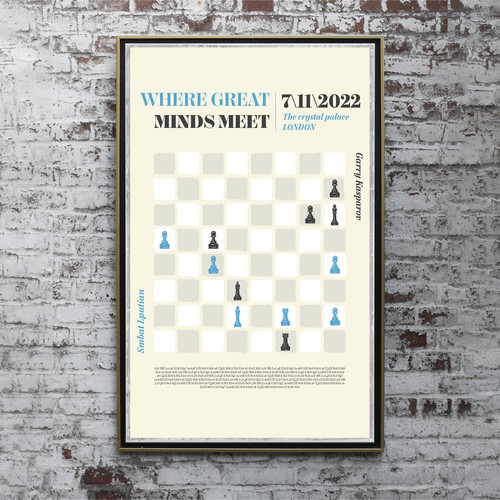 Chess poster theme-ontwerp door Halime