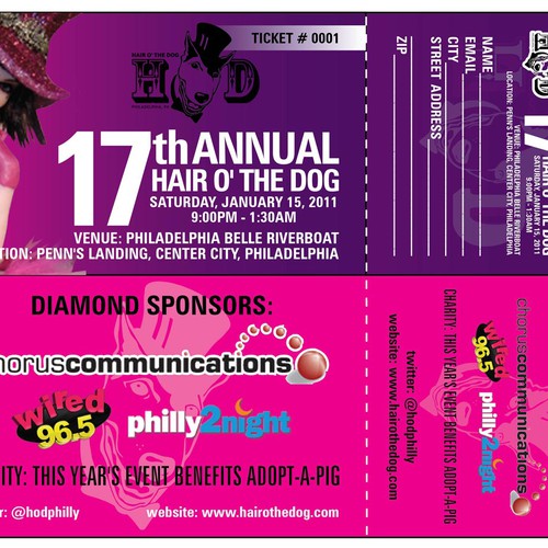 Black Tie Event Ticket Design Design by kyLE27