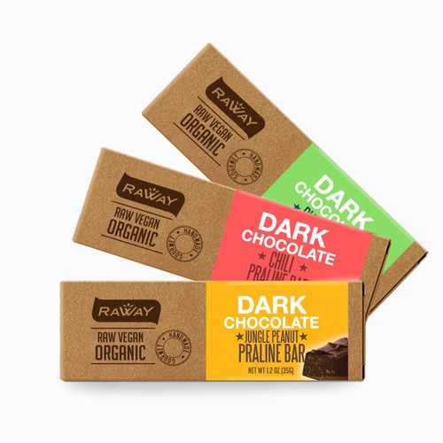 Raway Organic Chocolate needs a powerful, unique design. Design by ✅mwcreativesolutions