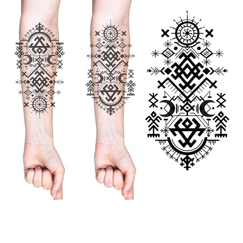 Tattoo design inspired by Slavic pagan mythology Illustration or