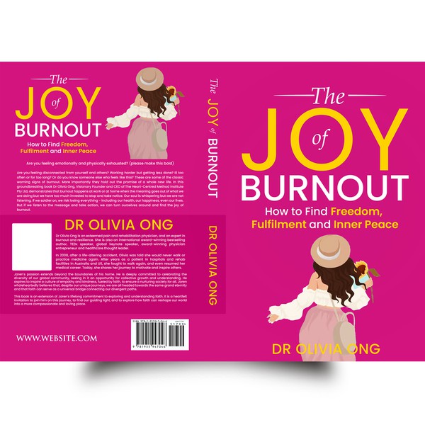Design by NoBoundaries titled "The Joy of Burnout – Women’s Wellness Book Cover"