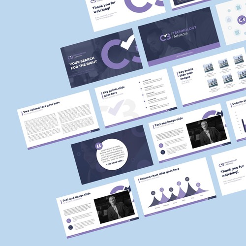 Design a Modern Techy PowerPoint Template Design by Leohoho