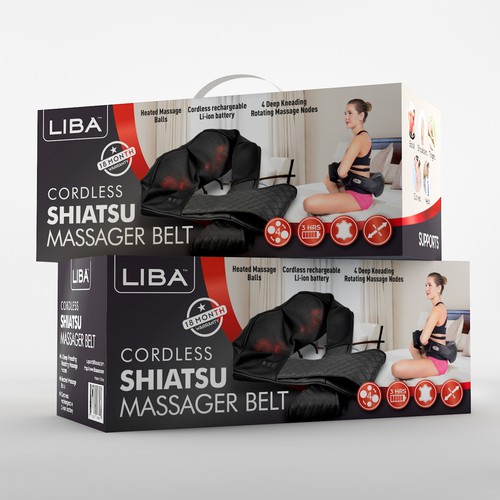 Liba cordless hotsell shiatsu massager