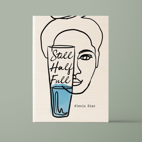 Self-Love, Positivity, healing through heartbreak Minimal Modern Poetry book cover design Design by janetatwork