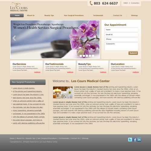 Les Cours Medical Centre needs a new website design Réalisé par Dreams Designer