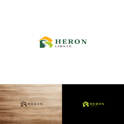 Modern Lawn Care Business with Heron Design by Ikim