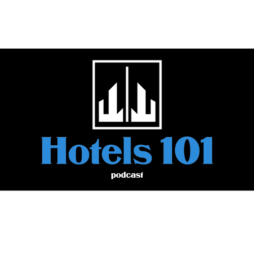 Create a logo for a podcast called - Hotels 101 - incorporate a hotel in the logo Design by 0garabatos