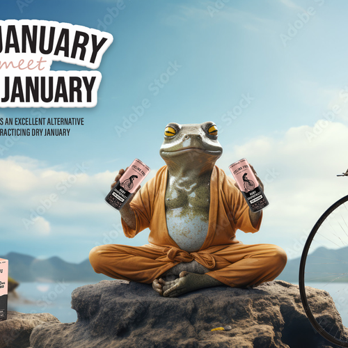 Create a 'Dry January meets High January' poster.  Have Fun, Be Creative, Open to all suggestions. Design by karundesigns