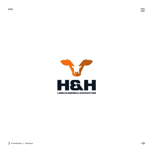 LOGO AND LETTER HEAD FOR H&H LAND CLEARING AND EXEXCAVATION Diseño de CrimaDezignz