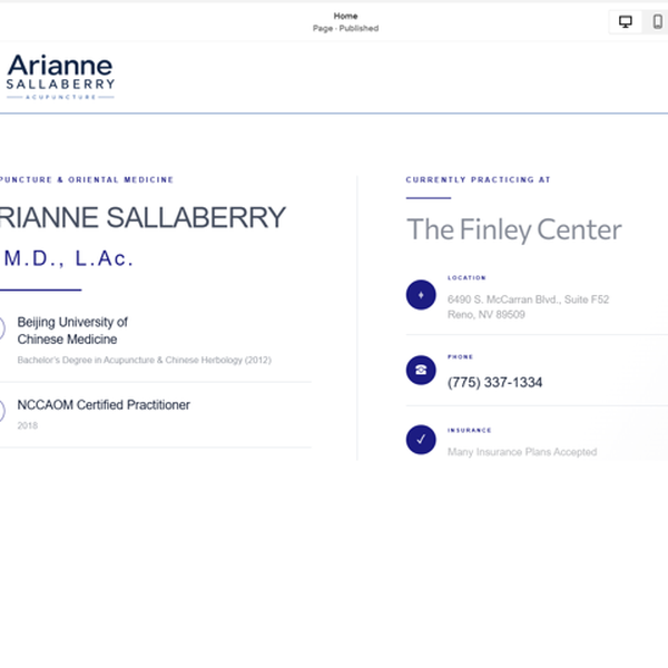 web development and optimization of Arianne sallaberry
