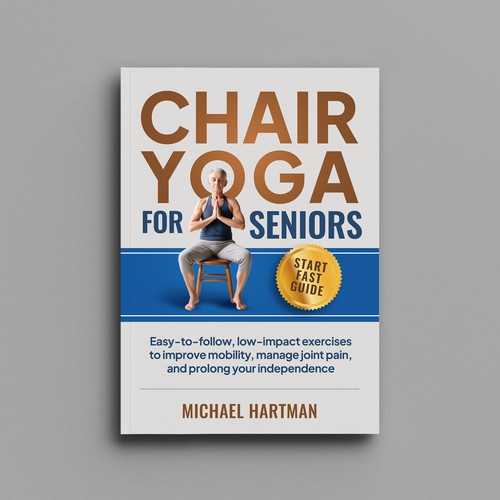 Attention grabbing book cover for "chair yoga for seniors" Diseño de marioxiao