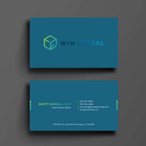 WIN Global Business Card Design Design by Rakibh