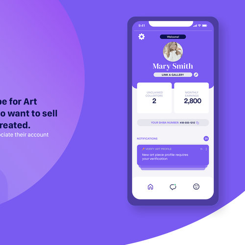 [URGENT] We need a BEAUTIFUL home screen for our NEW art mobile app Design von Sebastian ✅