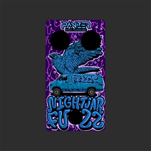 Create Artwork for a Guitar Fuzz Pedal to be Worshipped by Rockstars Design by fleshbk