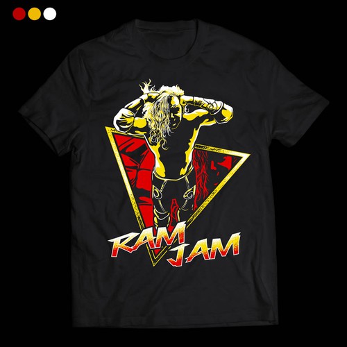 RAM JAM - pop culture design of Randy "The Ram" from the film The Wrestler Design by INKSPITJUNKIE