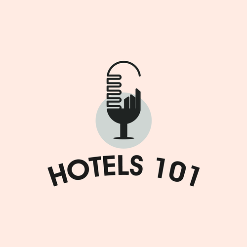 Create a logo for a podcast called - Hotels 101 - incorporate a hotel in the logo Design by dorayakie