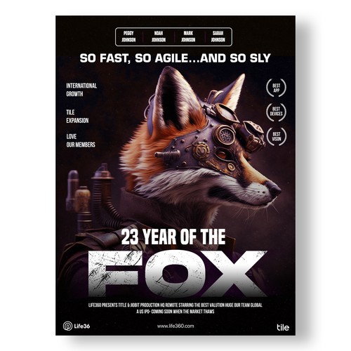 Life360 2023 Year of the Fox Poster Design by Drewmahadi