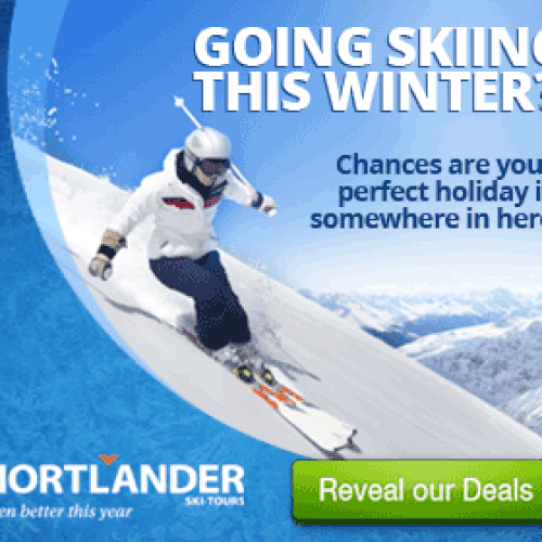 Inspirational banners for Nortlander Ski Tours (ski holidays) Diseño de shanngeozelle
