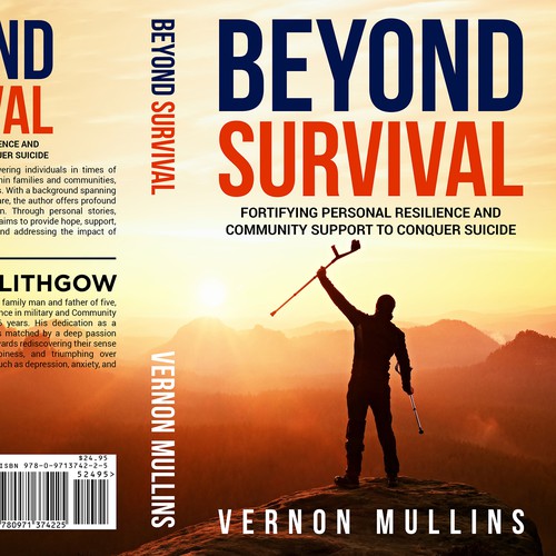 Create a powerful book cover representing resilience & survival in the context of suicide prevention Design by Bigpoints