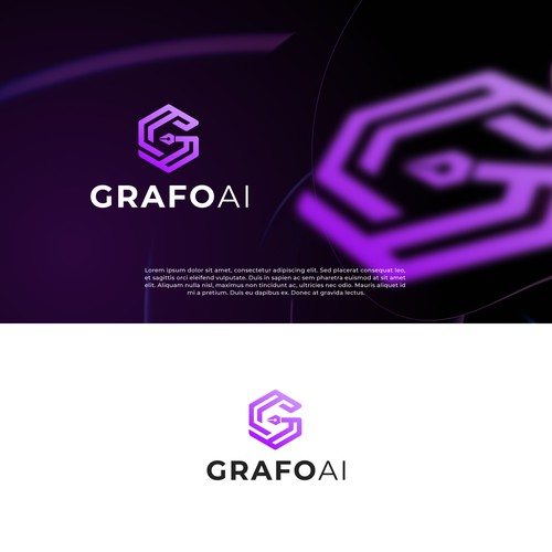 GrafoAI | Artificial Intelligence Writer Logo Design by sanvisual