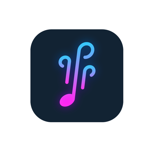  Modern app icon for music-generating wellness app
