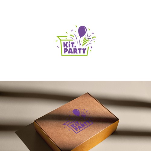 Design a fun logo for a businees offering a party in a box! Design by g24may