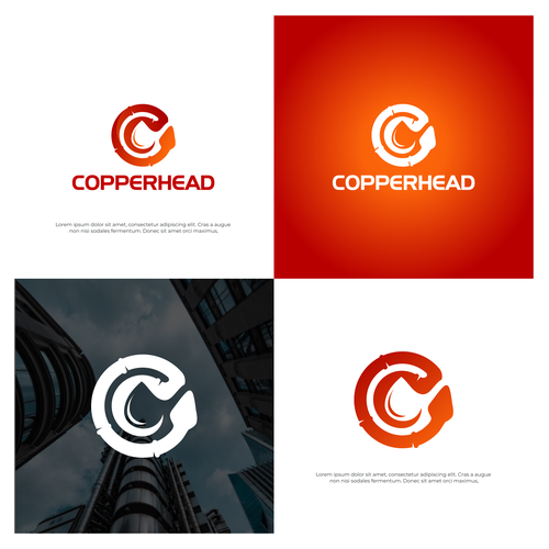 Copperhead industrial logo Design by AwAise