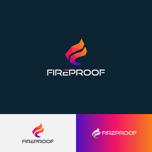 isometric fire logo Design by keoart