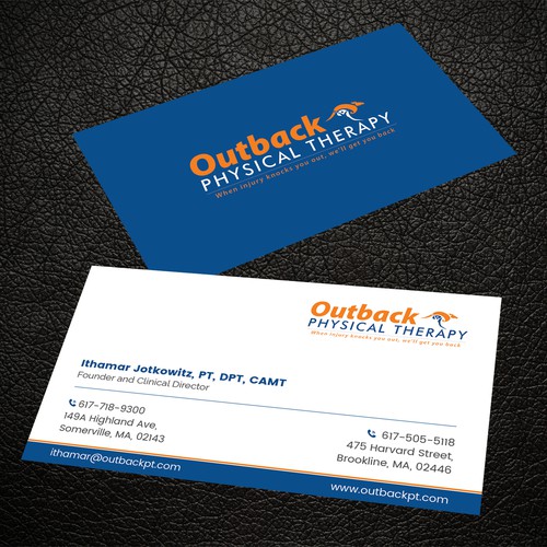 Business card for 2 clinic physical therapy office Design by ™SF_Design™