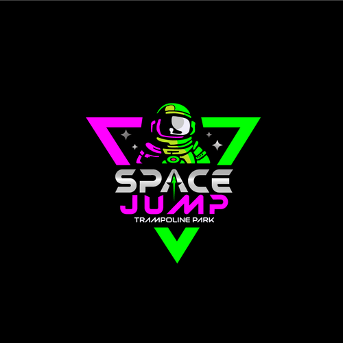 Designs Space Jump Trampoline Park Logo Design For Space Themed