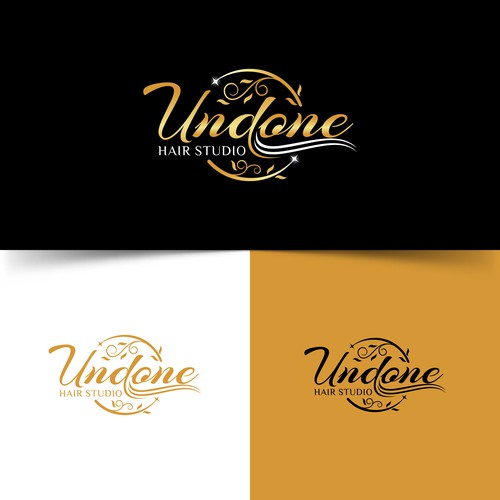 Luxury Hair Salon Logo and business card design Design by Web Hub Solution