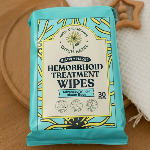 "Witch Hazel Wipes Extravaganza" winning Logo & business card