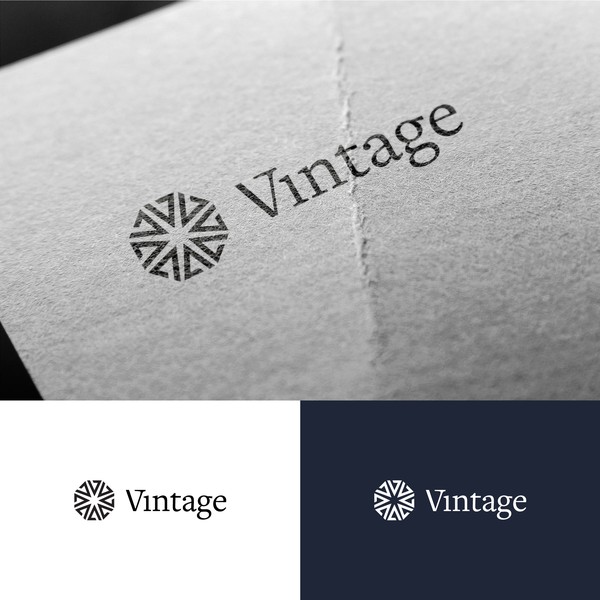Sophisticated logo concept for real estate investment firm "Vintage"