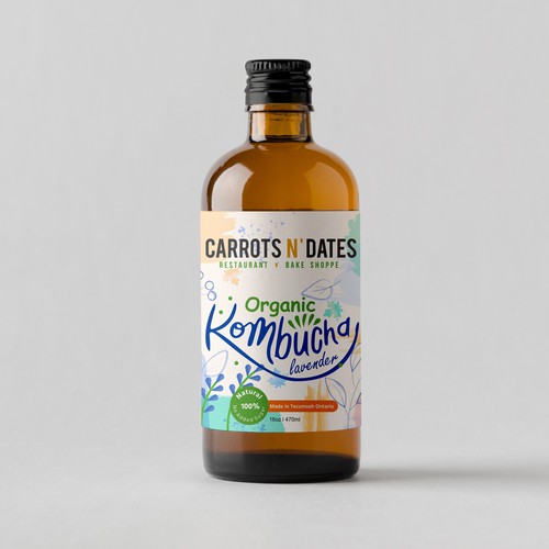 Design a Unique & Funky Kombucha bottle label Design by Moi_Designers