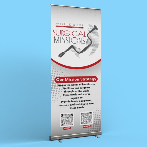 Surgical Non-Profit needs two 33x84in retractable banners for exhibitions Design por GusTyk
