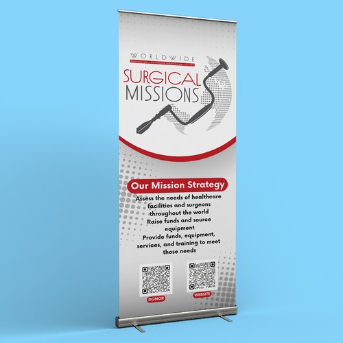 Surgical Non-Profit needs two 33x84in retractable banners for exhibitions Design by GusTyk