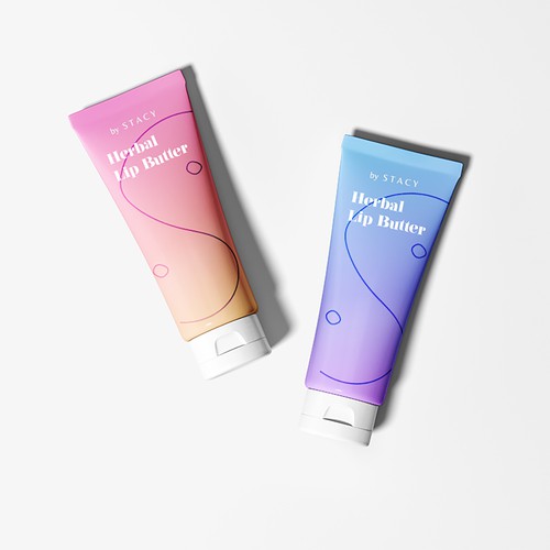 A minimal, edgy & unique ombre lip balm to stand out.  (vanilla) Design réalisé par Neda Mamo