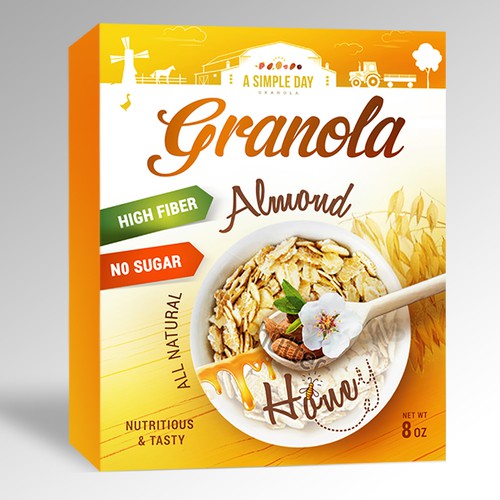 A Simple Day Granola Box Design Design by BrSav