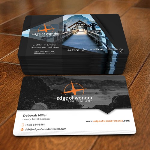Create a card that exudes the awesomeness of luxury adventure travel Design by dkuadrat™