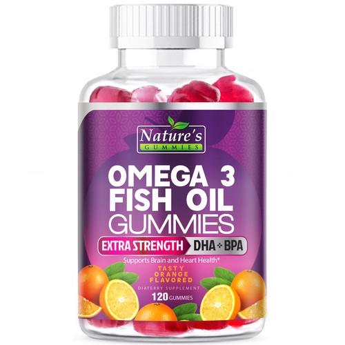 Diseño de Tasty Omega 3 Fish Oil Gummies Design needed for Nature's Gummies de agooshe