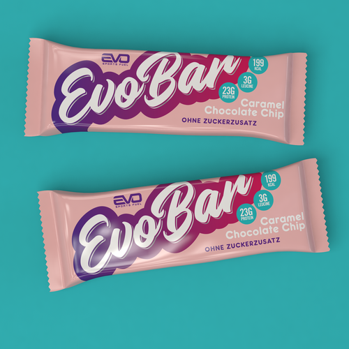 Modern, creative packaging design for a delicious + unique protein bar Design by Han van Oss