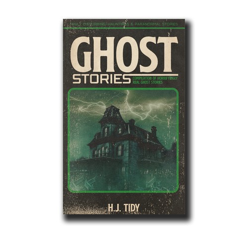 Retro style Ghost Stories eBook cover. Design by D-F-A