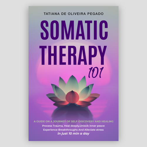 Beautiful & powerful book cover with a lotus flower design Design by DesignVibe