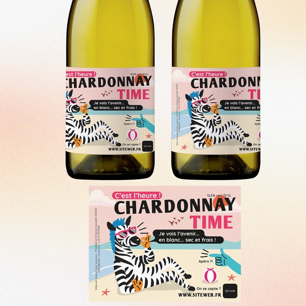 Étiquette "chardonnay time"