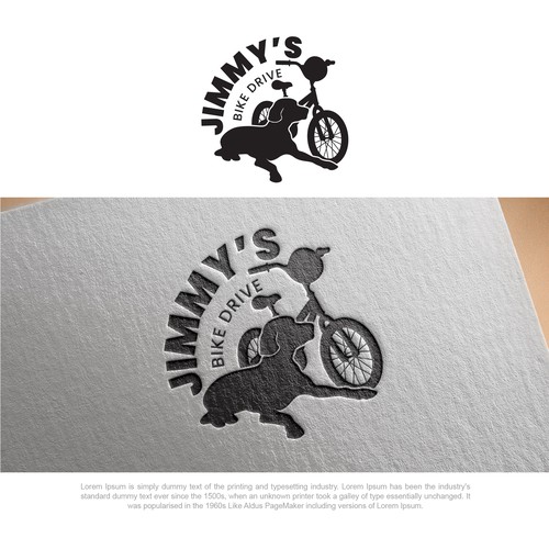 Logo for a bicycle fundraiser and somehow incorporating a black lab Design by HK.designs