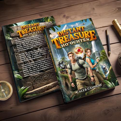 Fiction Book Cover for a Vibrant Jungle Adventure Design by ruddyncang