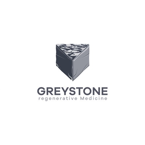 I like the lettering of Greystone here.  And then below Greystone a grey, stone-like structure with mortar or joints in -ontwerp door Hossam Target