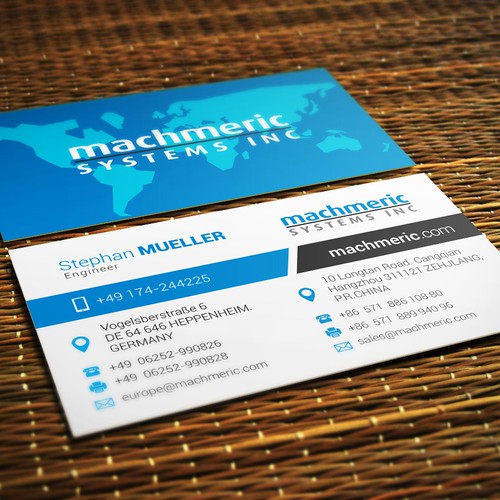 Redesign of a business card for manufacturing company Business card contest