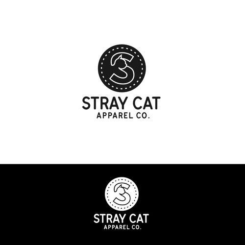 Logo for Stray Cat Apparel Co. - Clothing brand that donates 100% to saving cats! Design by chilibrand
