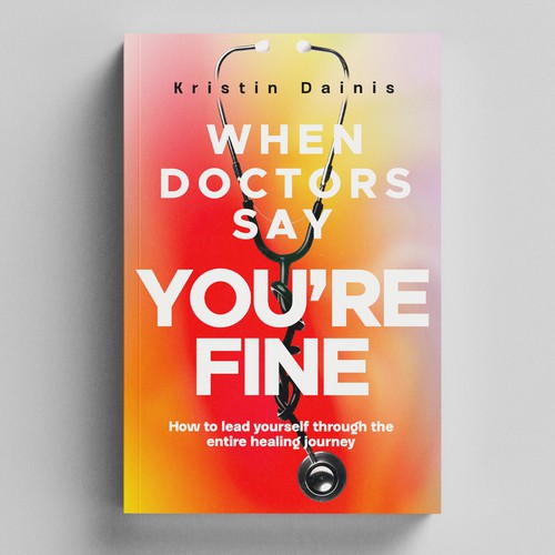 Design a bold book cover to help chronically undiagnosed patients find answers and heal. Design by semnitz™